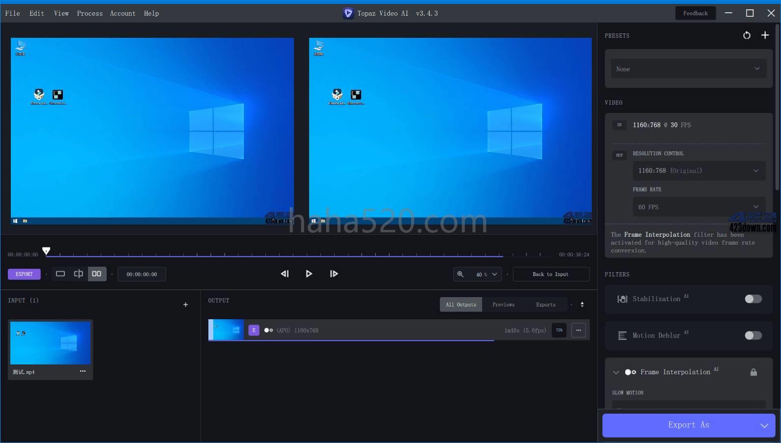 Topaz Video AI视频修复软件 v4.2.2破解版